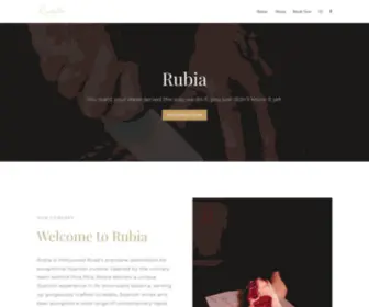 Rubia.hk(Rubia is Hong Kong’s premiere destination for a unique Spanish experience) Screenshot