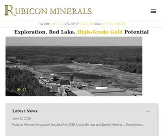 Rubiconminerals.com(Rubicon Minerals Corporation) Screenshot