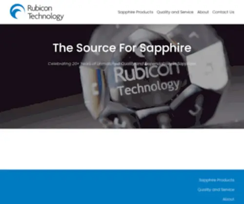 Rubicontech.com(Rubicon Technology) Screenshot