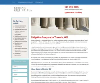 Rubinchristielaw.ca(Business Litigation Attorney Toronto) Screenshot