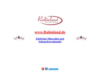 Rubinland.de(Mineralien und Silberschmuck Edelsteine und Mineralien) Screenshot