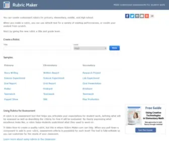 Rubric-Maker.com(Rubric Maker) Screenshot