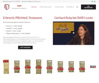 Ruby-Erbrecht.com(RUBY ERBRECHT Konstanz) Screenshot