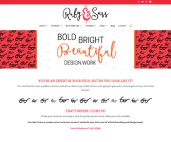 Rubyandsass.com(Freelance Graphic Design and Branding by Megan Ronecker) Screenshot