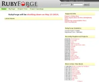 Rubyforge.org(RubyForge: Welcome) Screenshot
