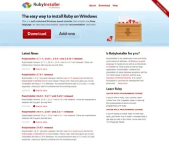 Rubyinstaller.org(RubyInstaller for Windows) Screenshot