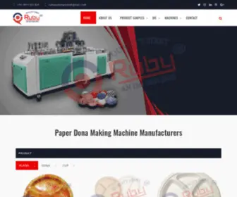 Rubymachines.com(Paper Dona Making Machine Manufacturers) Screenshot