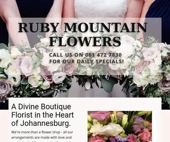 Rubymountainflowers.co.za(A divine boutique florist in the heart of Johannesburg. We're more than a flower shop) Screenshot