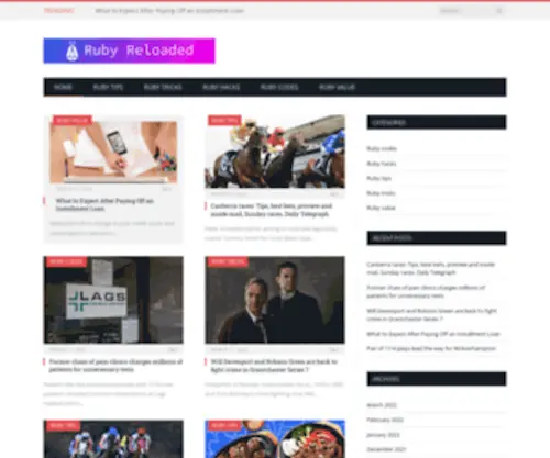 Rubyreloaded.com(Rubyreloaded) Screenshot