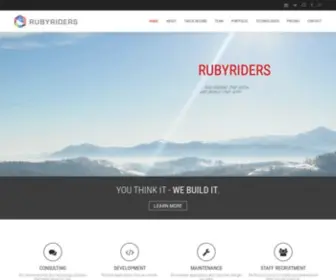 Rubyriders.com(Experienced ruby on rails professionals) Screenshot