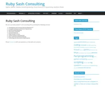 Rubysash.com(Ruby Sash Consulting) Screenshot