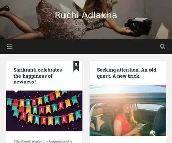 Ruchiadlakha.com(My blogs) Screenshot