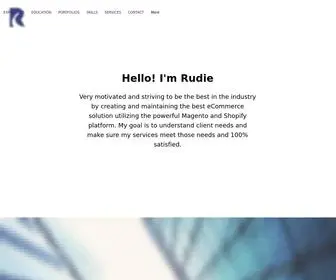 Rudiewang.com(Senior Magento & Shopify Developer) Screenshot