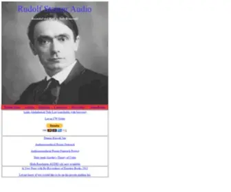 Rudolfsteineraudio.com(Rudolf Steiner Audio) Screenshot