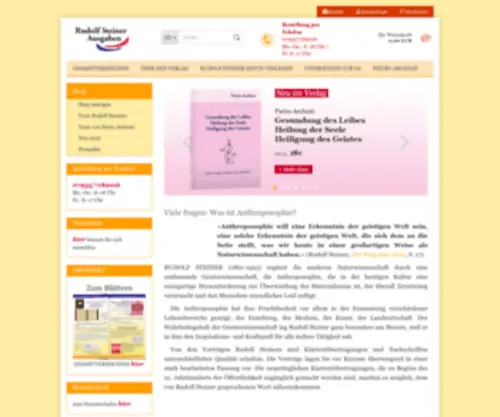 Rudolfsteinerausgaben.com(Rudolf Steiner Ausgaben) Screenshot