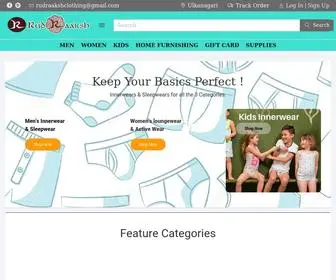 Rudraakshclothing.com(Online Shopping for Bed) Screenshot