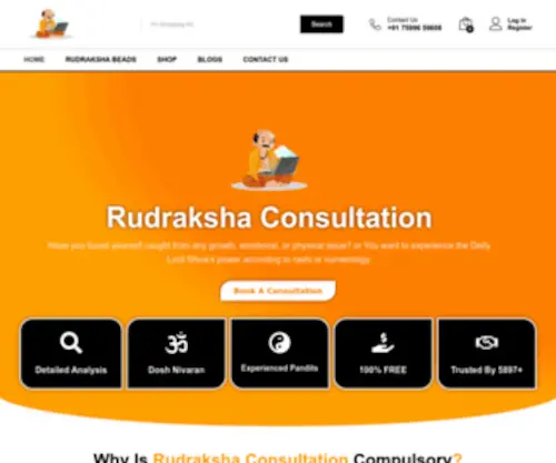 Rudrakshalovers.com(Rudraksha Consultation) Screenshot