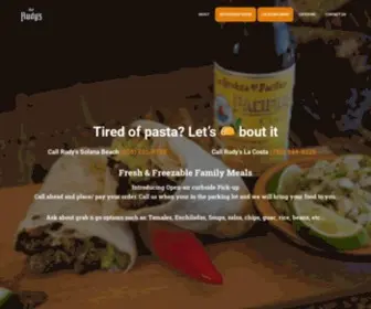 Rudystacoshop.com(Real Mexican Food) Screenshot