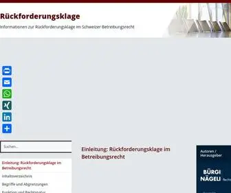 Rueckforderungsklage.ch(Einleitung) Screenshot