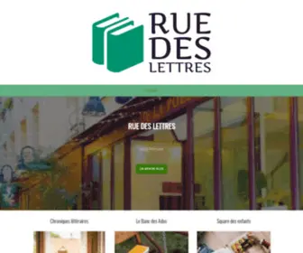 Ruedeslettres.fr(Blog littéraire) Screenshot