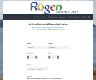 Ruegen-Einfach-Buchen.de(Rügen einfach buchen) Screenshot