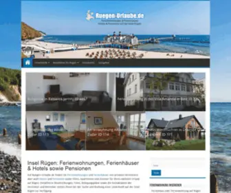 Ruegen-Urlaube.de(Rügen Ferienwohnungen Ferienhäuser & Hotels Pensionen) Screenshot