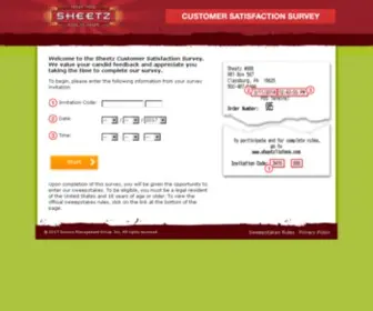 Rufeelinit.com(Sheetz Customer Satisfaction Survey) Screenshot