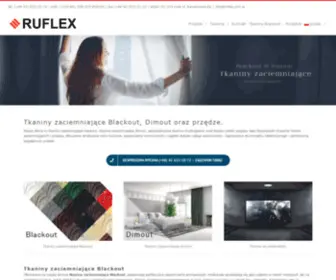 Ruflex.com.pl(Tkaniny zaciemniające blackout) Screenshot