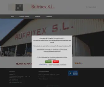 Rufritex.com(RUFRITEX S.L. – Importador y mayorista de tejido para confección y uniformidad) Screenshot