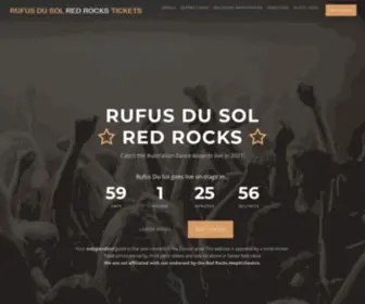 Rufusdusolredrocks.com(Tickets for both Rufus du Sol Red Rocks concerts are on sale now) Screenshot