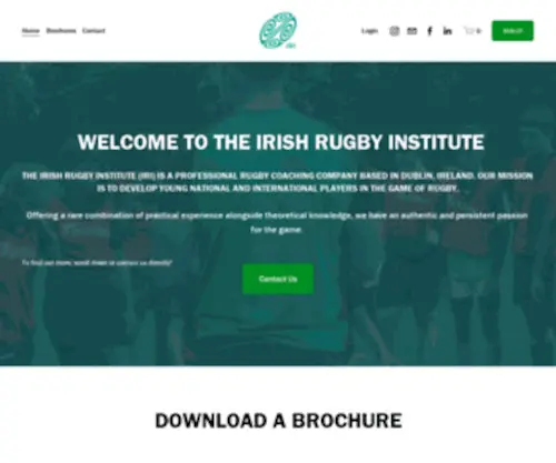 Rugbyinstitute.com(Irish Rugby Institute) Screenshot