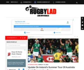 Rugbylad.ie(Your home for rugby) Screenshot