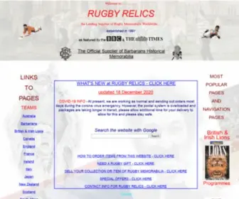 Rugbyrelics.com(Rugby Relics) Screenshot