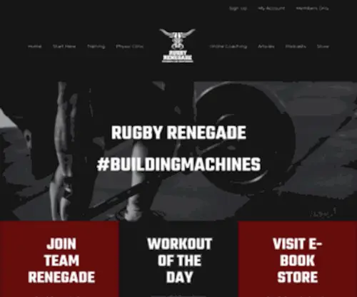 Rugbyrenegade.com(Strengh and Conditioning) Screenshot