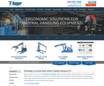 Rugerindustries.com(Portable Floor and Shop Crane Products by Ruger Industries) Screenshot