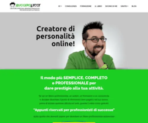 Ruggerolecce.it(Ruggero Lecce Consulente di Personal Branding Semplificato) Screenshot