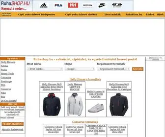 Ruhashop.hu(Ruhaüzletek) Screenshot