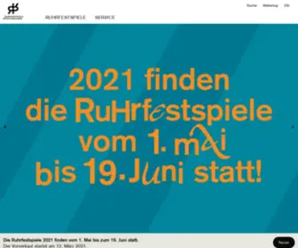 Ruhrfestspiele.de(Startseite) Screenshot