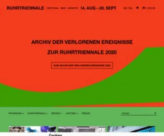 Ruhrtriennale.de(Ruhrtriennale – Festival der Künste in der Metropole Ruhr: 14. Aug) Screenshot