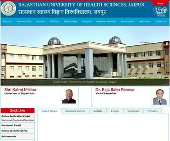 Ruhsraj.org(Rajasthan University for Health Sciences) Screenshot