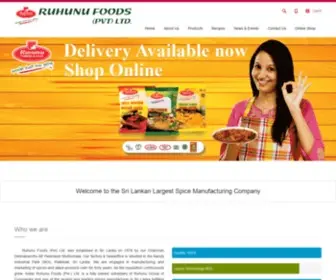 Ruhunufoods.com(The Sri Lankan Largest Spice Manufacturing Company) Screenshot