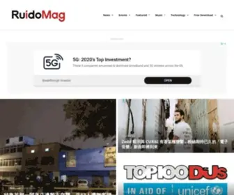 Ruidomag.com(Electronic News & Music & Events) Screenshot