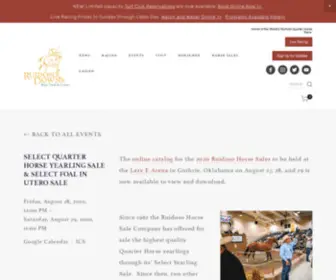 Ruidososelectyearlingsale.com(Ruidoso Horse Sale Company) Screenshot