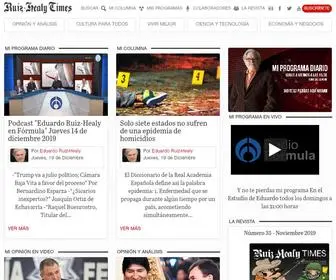 Ruizhealytimes.com(Portal líder en contenido de opinión y análisis de todo lo que ocurre en México y el mundo Portada) Screenshot