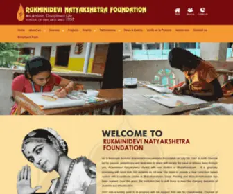 Rukmininatya.net(Rukminidevi natyakshetra) Screenshot
