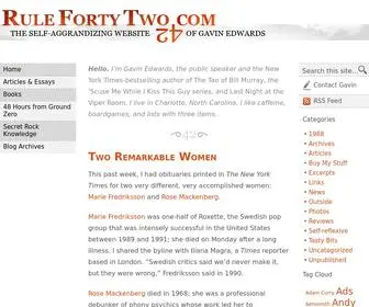 Rulefortytwo.com(Rule Forty Two) Screenshot