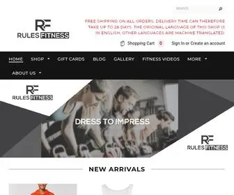 Rulesfitness.shop(Sport, Fitness Products and Clothes) Screenshot