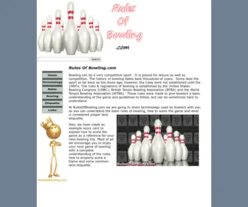 Rulesofbowling.com(Rules Of Bowling) Screenshot