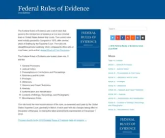 Rulesofevidence.org(Federal Rules of Evidence) Screenshot