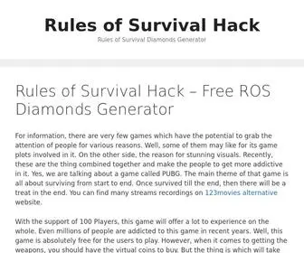 Rulesofsurvivalhack.net(Rules of Survival Hack) Screenshot